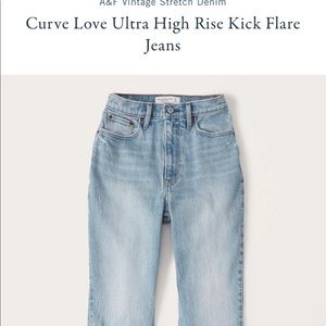 Abercrombie Curve Love Kick Flare high rise jean